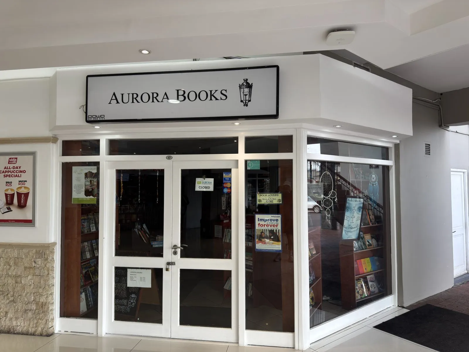 Aurora Books shopfront