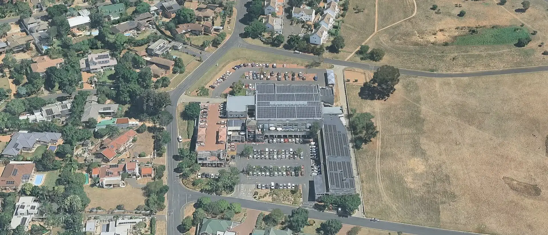 Ipic Shopping Centre Aurora from the air.