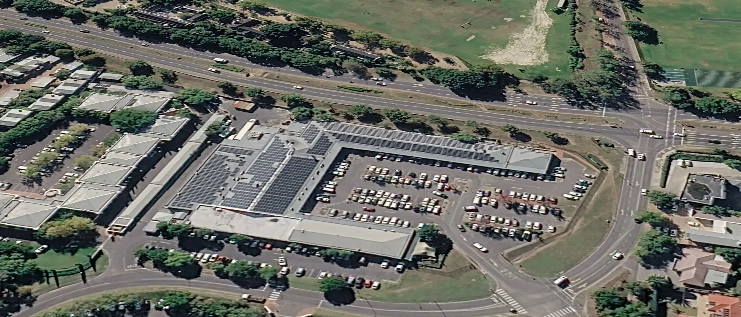 Ipic Shopping Centre Die Boord from the air.