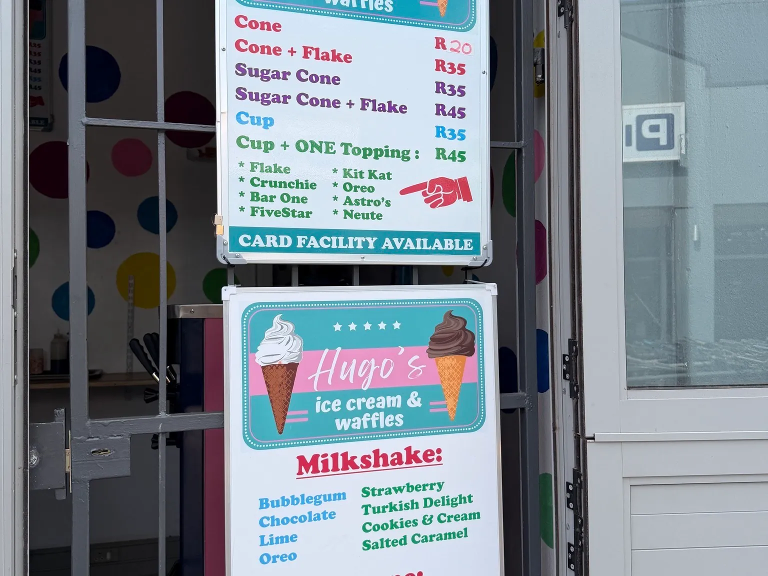 Hugo's Ice Cream and Waffles shopfront