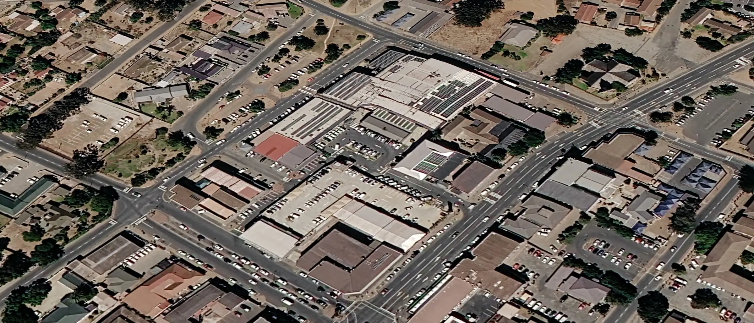Ipic Shopping Centre Vredenburg from the air.